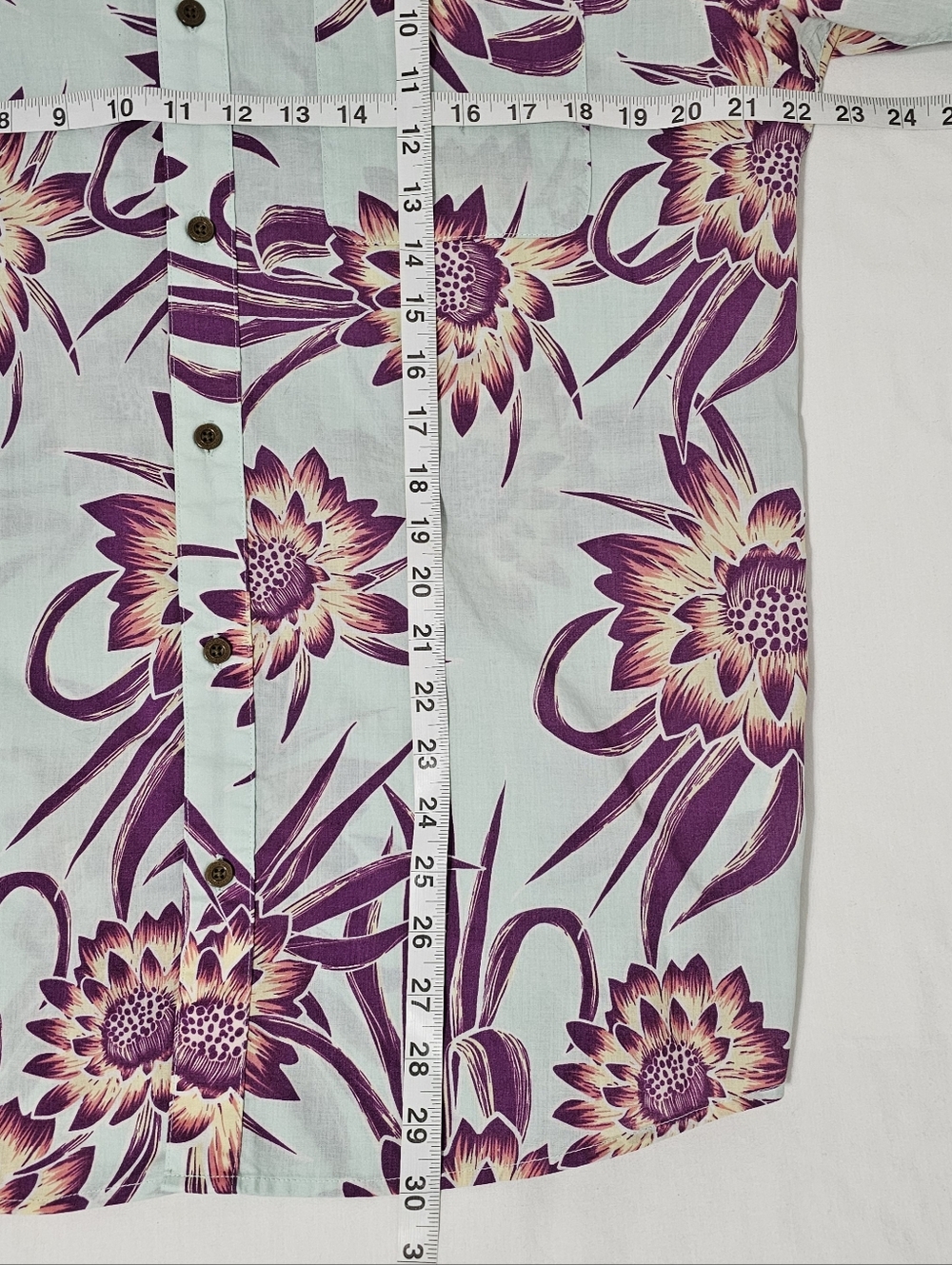 Patagonia Organic Cotton Floral Aloha Camp Shirt Large Tropical Button Front - Picture 7 of 8
